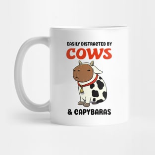 Easily Distracted by Cows and Capybaras Mug